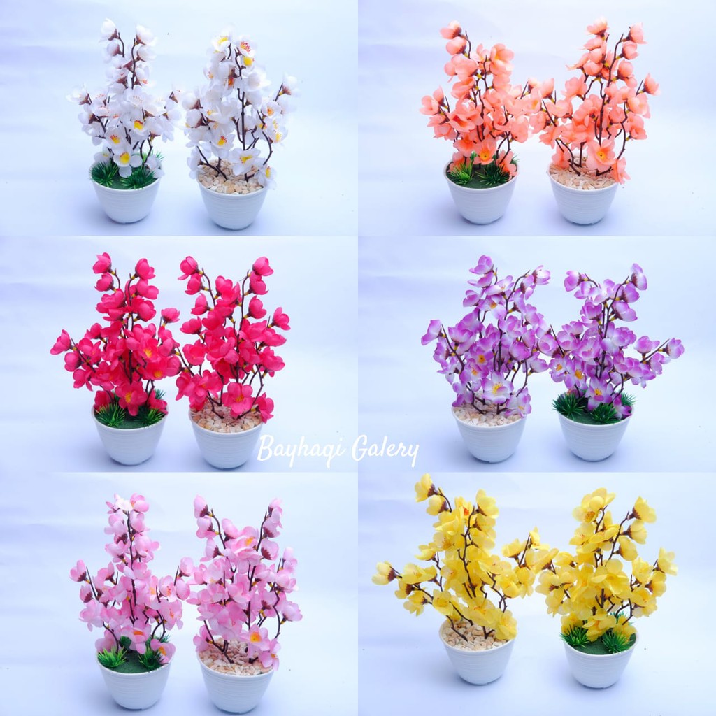 BUNGA SAKURA RIMBUN IMPORT MURAH D10 // BUNGA HIAS SAKURA // BUNGA ARTIFICIAL// BUNGA DEKORASI RUMAH-1