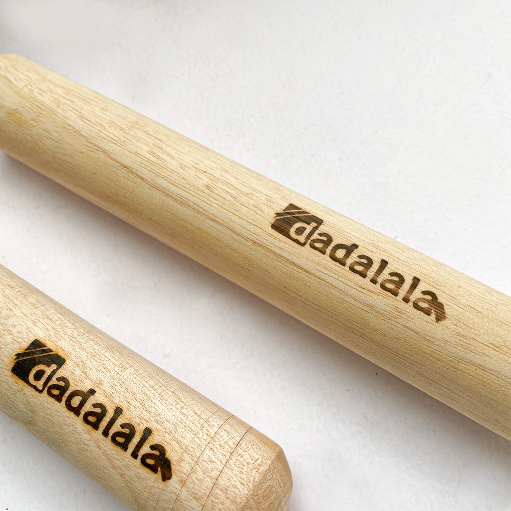 DADALALA Rolling Pin Adonan Kue Model Stick Ukuran Kecil 30 Cm Bahan Kayu Mahoni