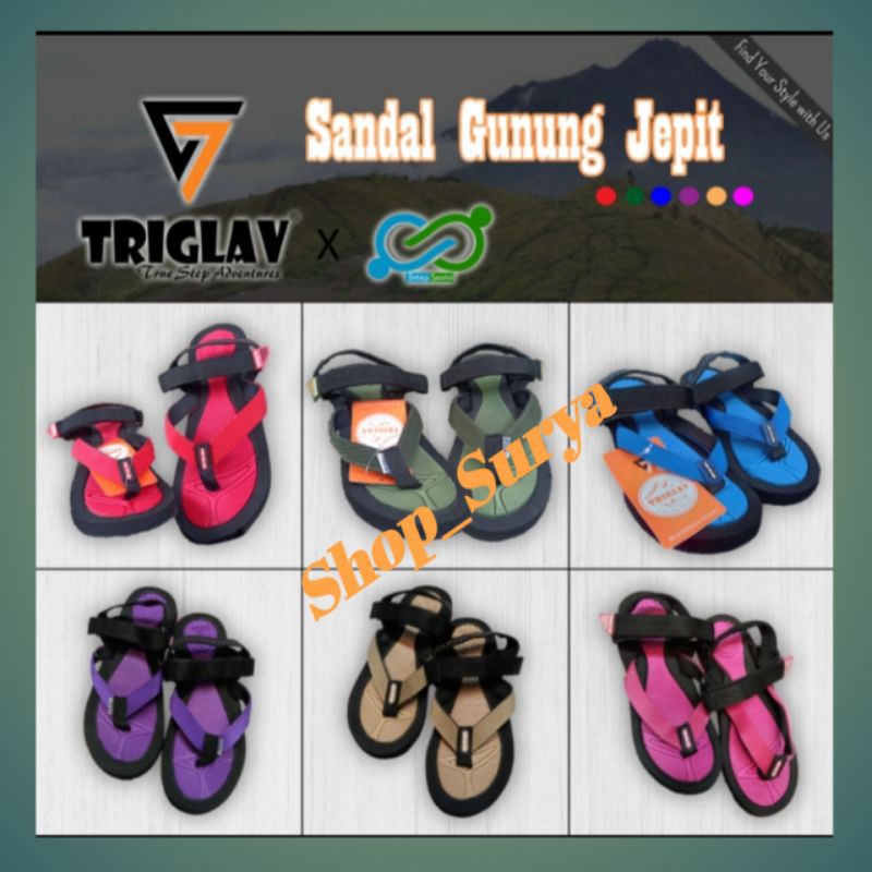 Sandal Jepit Gunung Cewek TRIGLAV |Sandal Slop Gunung Triglav Cewek |Outdoor |Sendal (Plus Paperbag)