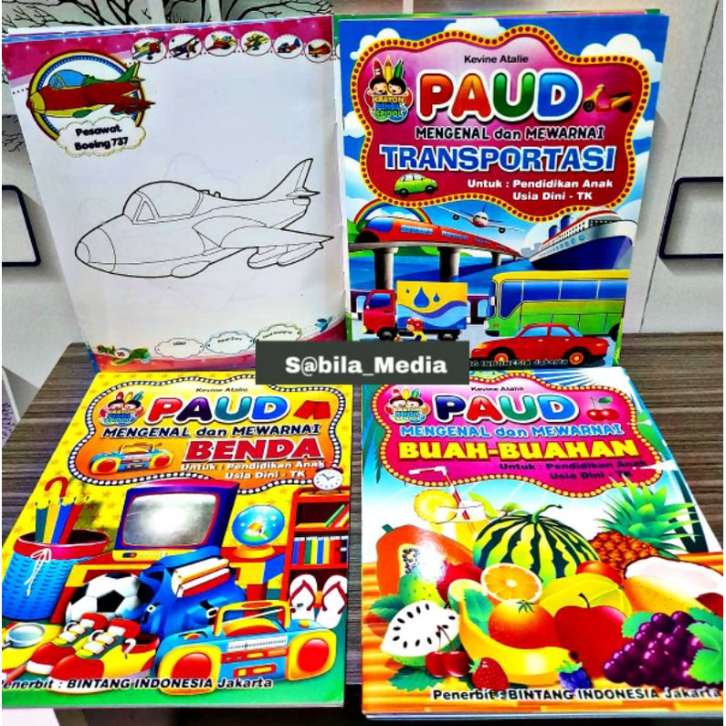 

PAUD dan TK buku mewarnai