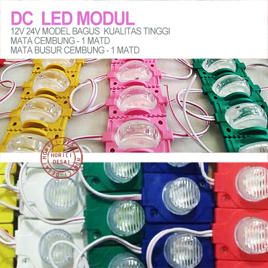 ASLI DC LAMPU LED STRIP MODUL 3W 12V IP67 WATERPROOF LED MATA BUSUR DAN MATA CEMBUNG