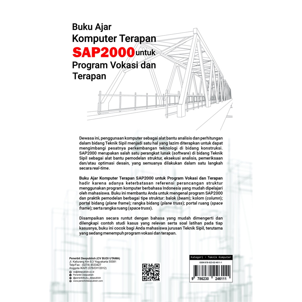 Buku Ajar Komputer Terapan SAP2000 Untuk Program Vokasi Dan Terapan - Hinawan Teguh Santoso-1