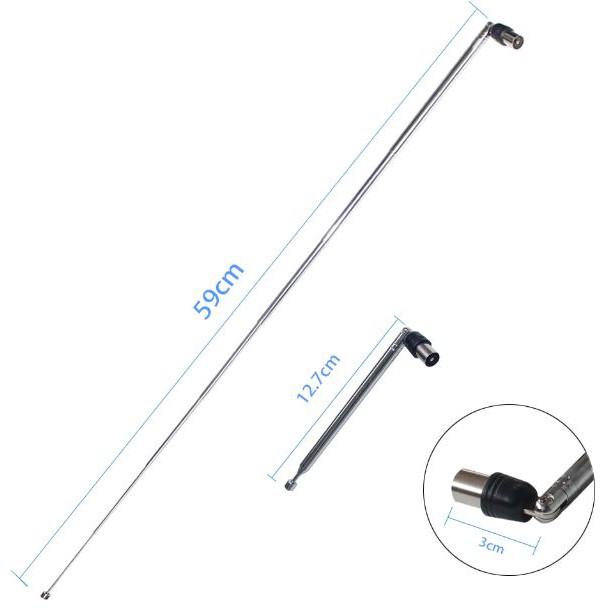 Dlenp Telescopic Antenna DVB-T Antenna 15dbi DVB-T TV HDTV Antena IEC