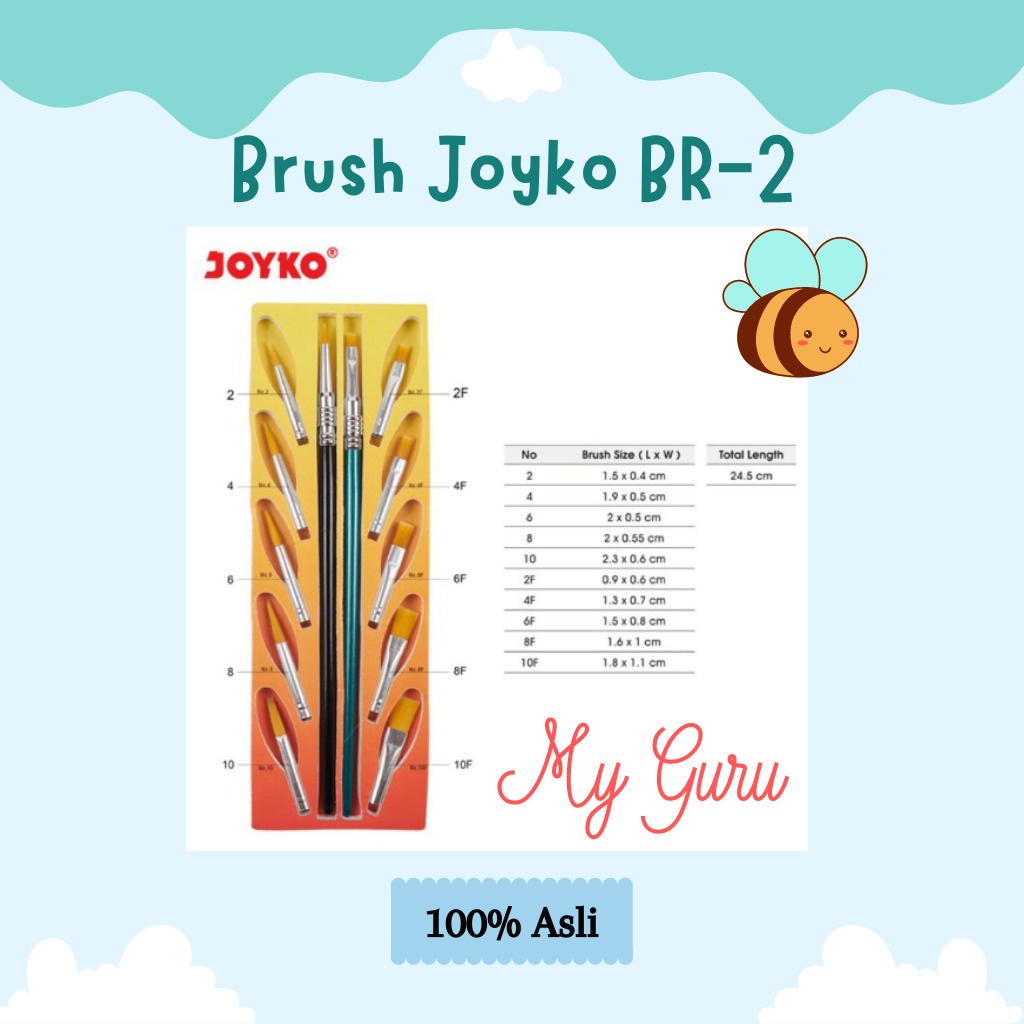 

[SET] BRUSH KUAS CAT AIR LUKIS ACRYLIC JOYKO BR-2