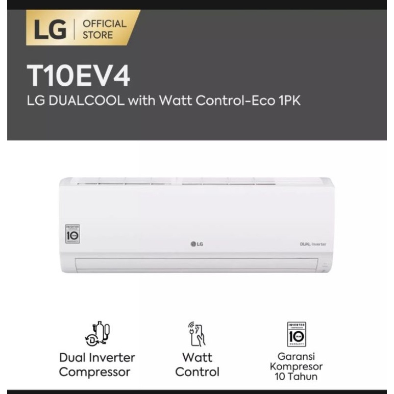 AC LG 1 PK Dual Cool Inverter T10EV4 (Unit Only)