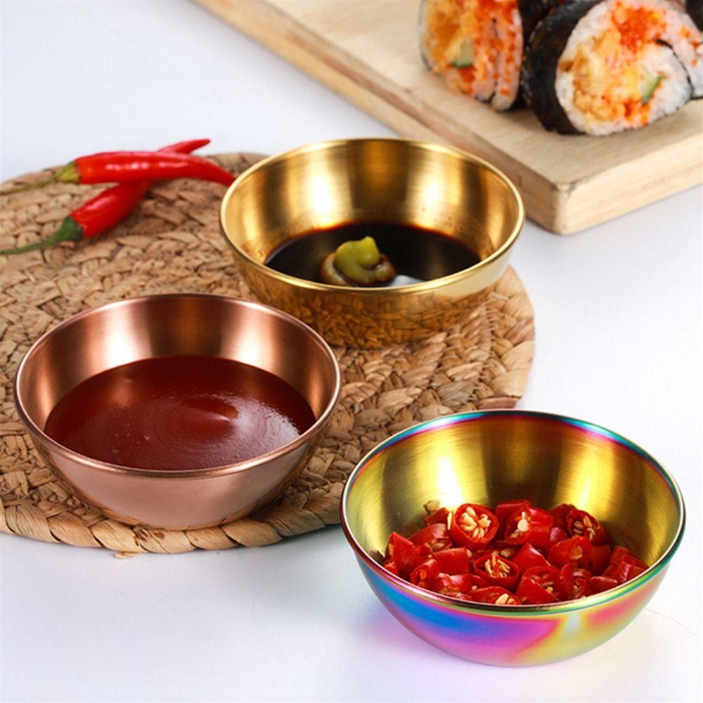 Preva 2Pcs Seasoning Dish Round Side Dish Sushi Cuka Kecap Kecil Makanan Sauce Cup