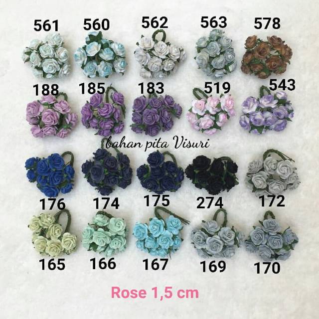 Paper Flower Rose 1,5 cm Seri C