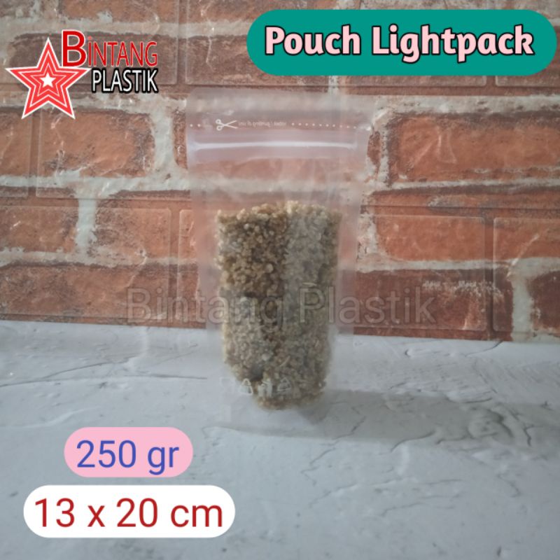 Standing Pouch bening 13x20cm 250gr/Stand Pouch/Plastik Klip Kpack