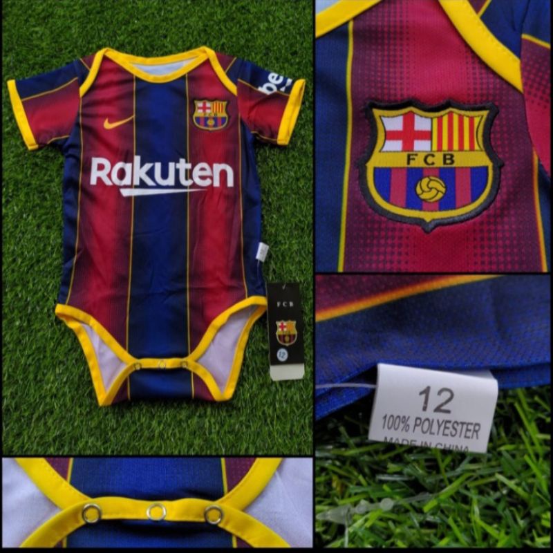 KAOS BAYI BOLA / BABY JUMPER / JERSEY BOLA BAYI BARCA HOME