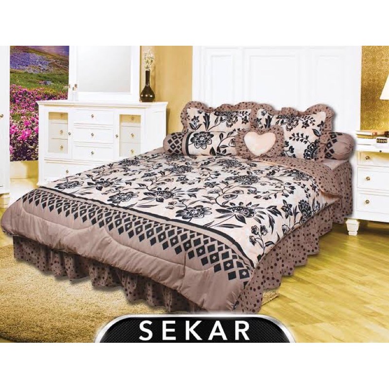 Bedcover My love motif Sekar ukuran 180x200