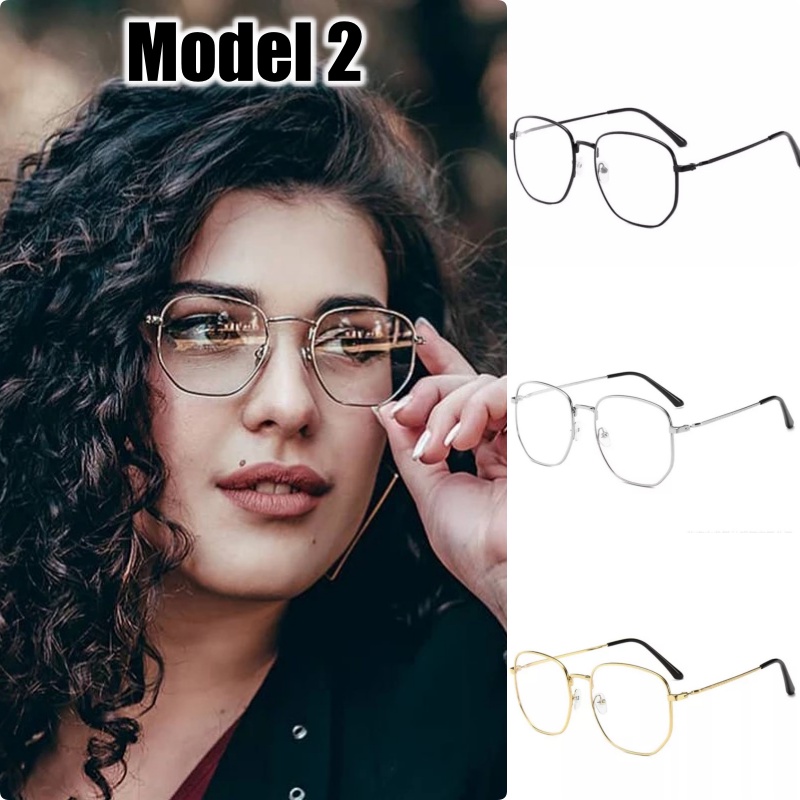 Kaca mata Wanita & Pria Antiradiasi Transparan Frame Lensa Kaca Mata Anti Radiasi Layar Komputer Laptop HP Perempuan dan Laki Laki Kacamata Pelindung Debu Cewek dan Cowok Model Baru Keren Viral Aksesoris Fashion Import Korea Banjarbaru Banjarmasin-7
