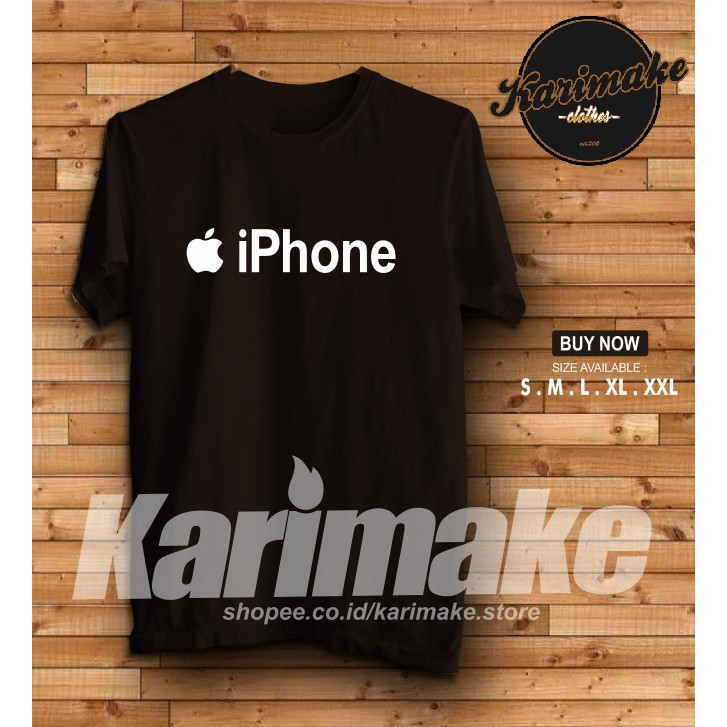 Tshirt Kaos Baju Iphone Apple Logo Kaos Gadget - - KHEY OLD SHOP