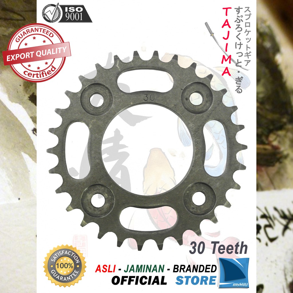 Gigi Tarik 30T ~ 45T HONDA Karisma, Kirana Gir Belakang - Rear Sprocket Gear TAJIMA