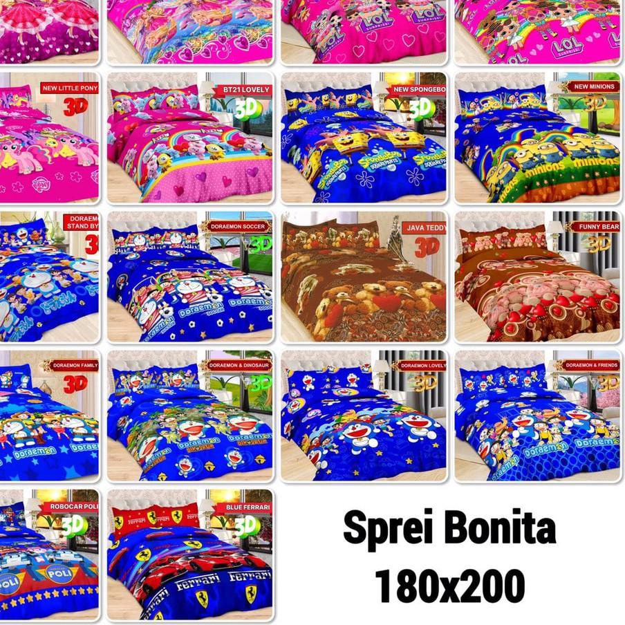 New Arrival[LR 013]Bonita Sprei King 180x200 Motif Karakter Kartun Anak
