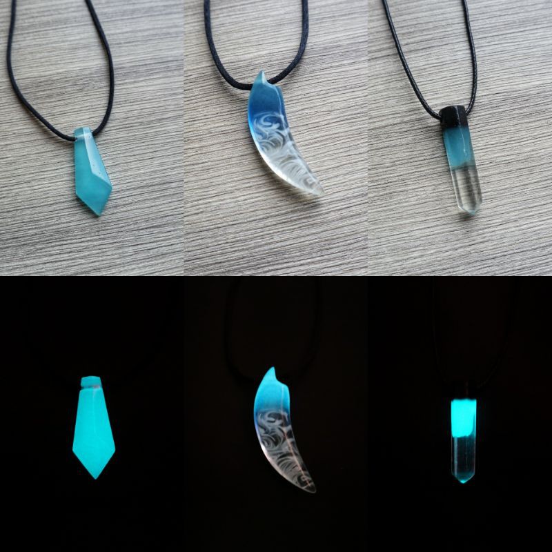 Kalung Resin Etnik Glow in the Dark