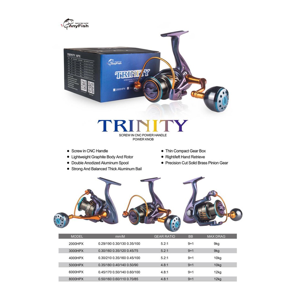 Reel ANYFISH Trinity 2000-8000 HPX