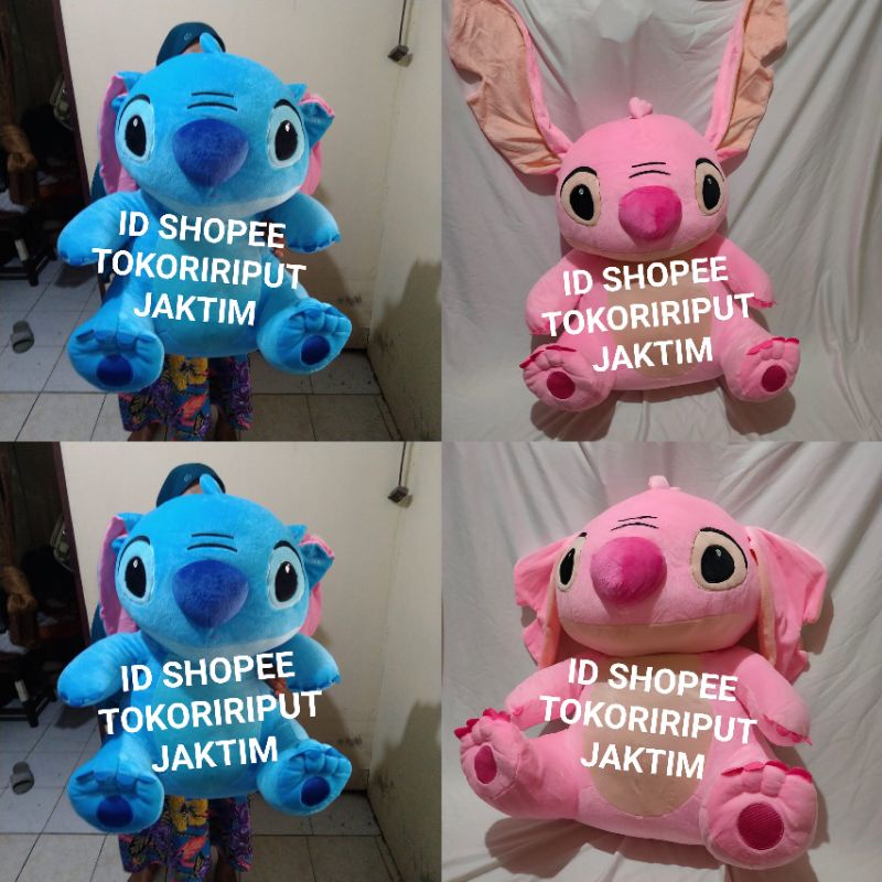 Jual Boneka Stitch Superjumbo / STICH Angel Super Jumbo Big Besar ...