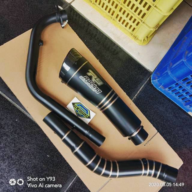 KNALPOT RACING R9 H2 Black DOFF HONDA CB 150R NEW SONIC 150 CBR 150R SUPRA GTR 150