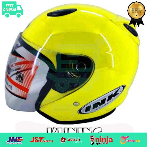 helm centro sni free stiker ink kuning lemon packing box bubblewarp aman