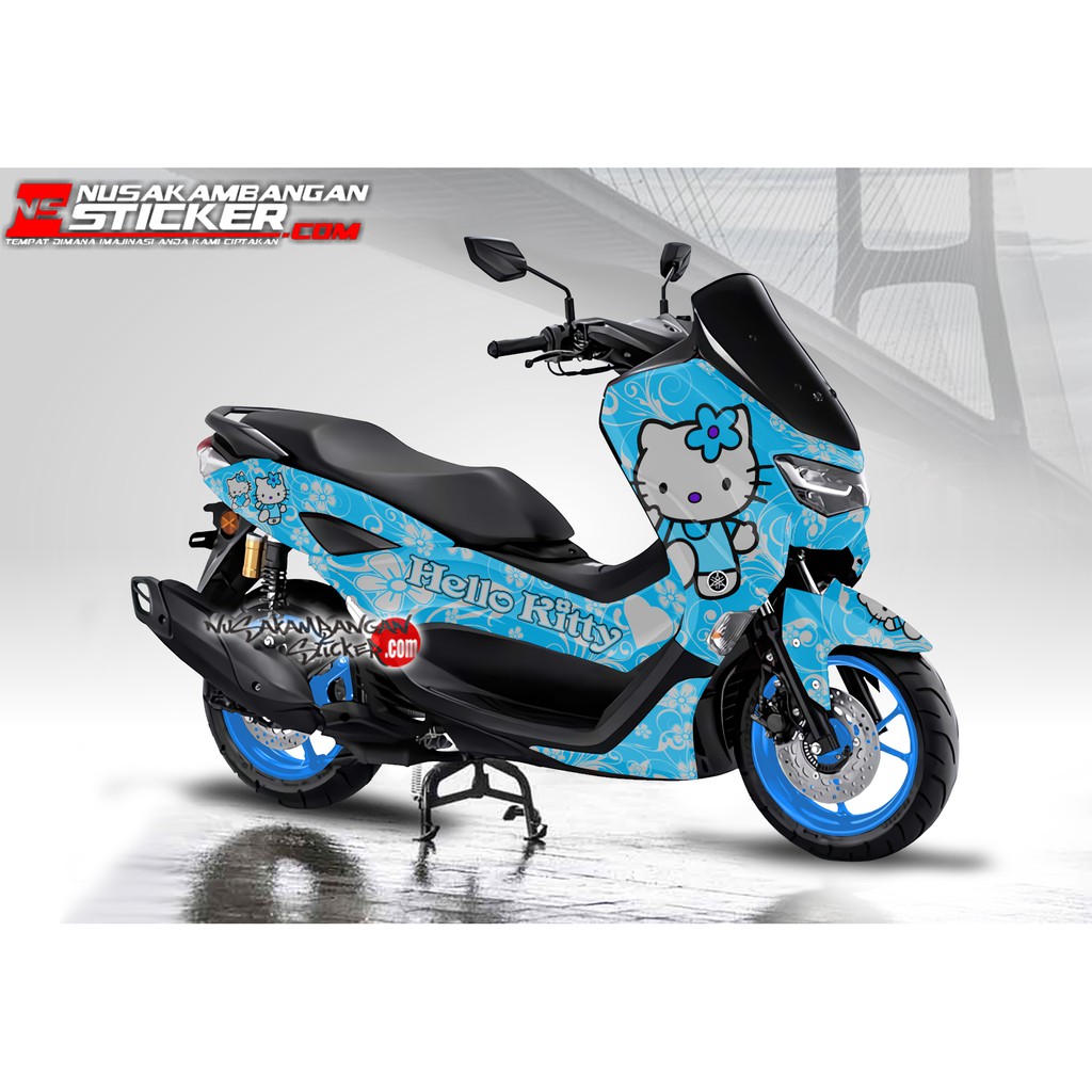 Decal Sticker NMAX 2020 Hello Kity Biru