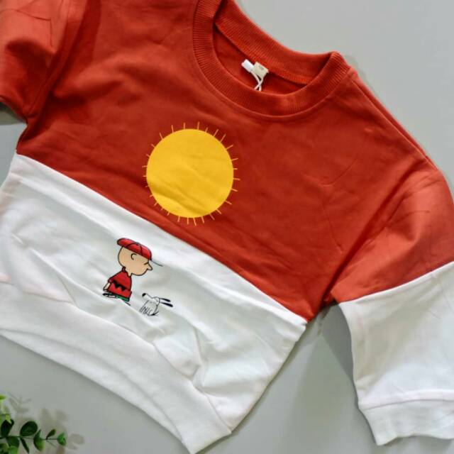 KC56 - SWEATER ANAK IMPORT TWOTONE CHARLIE SWEATER (IMPORT)