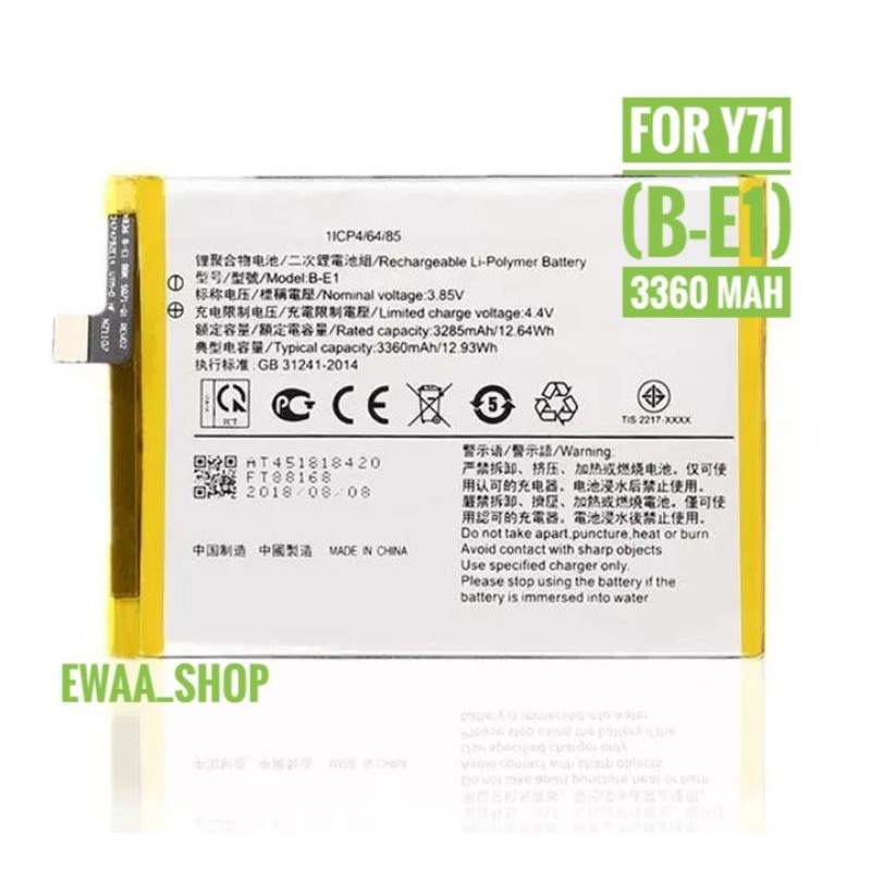 BATTERY BATERAI BATRE VIVO Y71 / B-E1 ORIGINAL