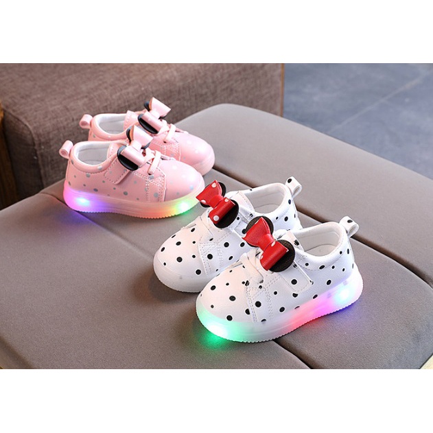 Qeede_Store SEPATU ANAK PEREMPUAN CHIZY LAMPU LED SIZE 21-30 USIA ANTARA 1-4 TAHUN 4.9