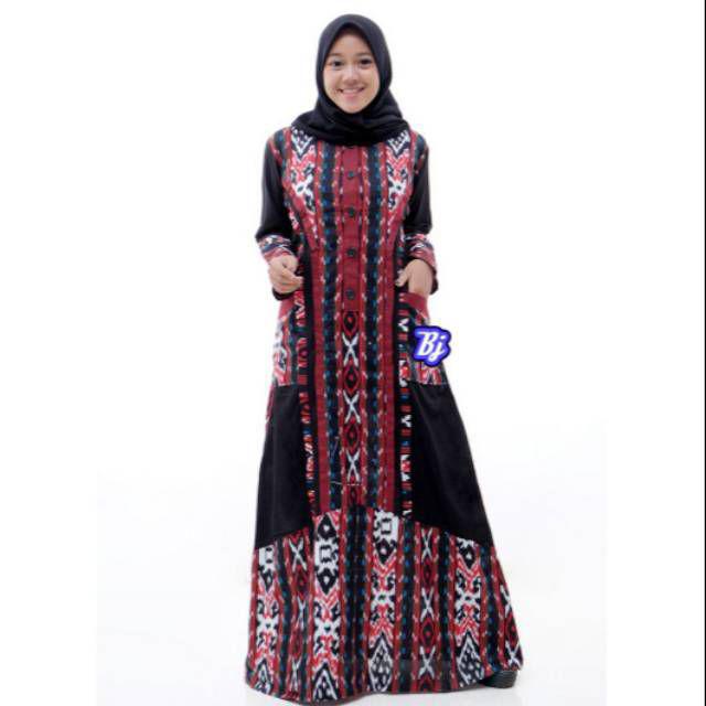 Gamis Batik Cap Motif Tuneeca