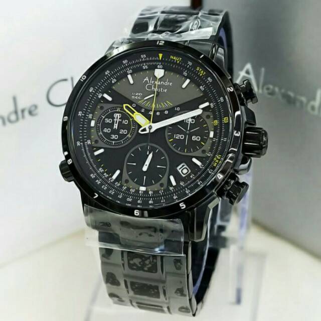 JAM TANGAN PRIA ALEXANDRE CHRISTIE AC6394 ORIGINAL BLACK