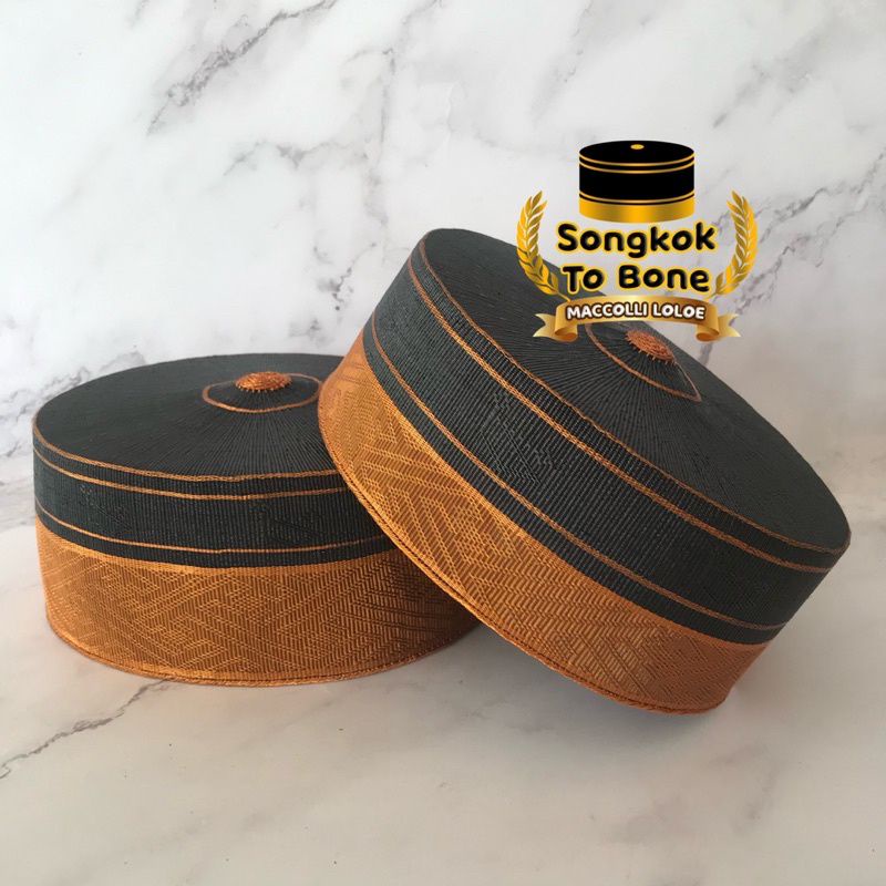 Songkok recca pamiring tembaga / kopiah / peci Bugis / Songkok pamiring