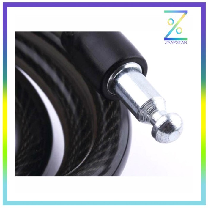 ZHANGJIANGLIANG Kunci Gembok Sepeda Anti Maling Cable Coil Lock Stainl