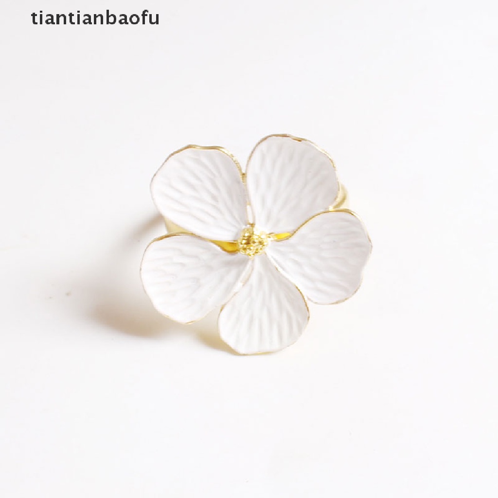 [tiantianbaofu] Wedding Simple Plum Napkin Napkin 5 Petals Lucky Flower Napkin Ring Napkin Rings Boutique