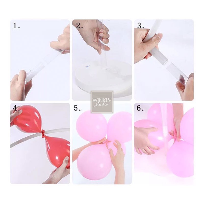 1 Set Stand Balon Ring Bulat Tinggi 170cm / Dekorasi Balon Bentuk Bulat / Round Standing Balloon