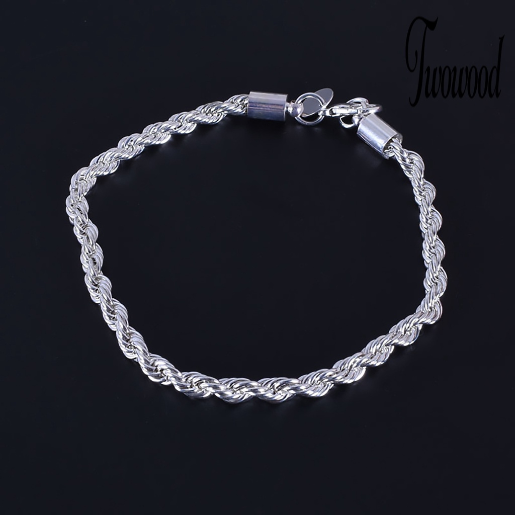 Gelang Sterling Silver 925 Model Twist Untuk Wanita