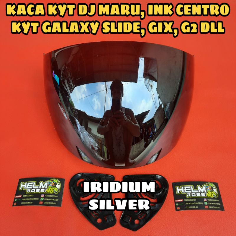 Kaca Visor INK CENTRO Iridium Silver Blue Gold Smoke Hitam Clear Bening gratis rachet sepasang