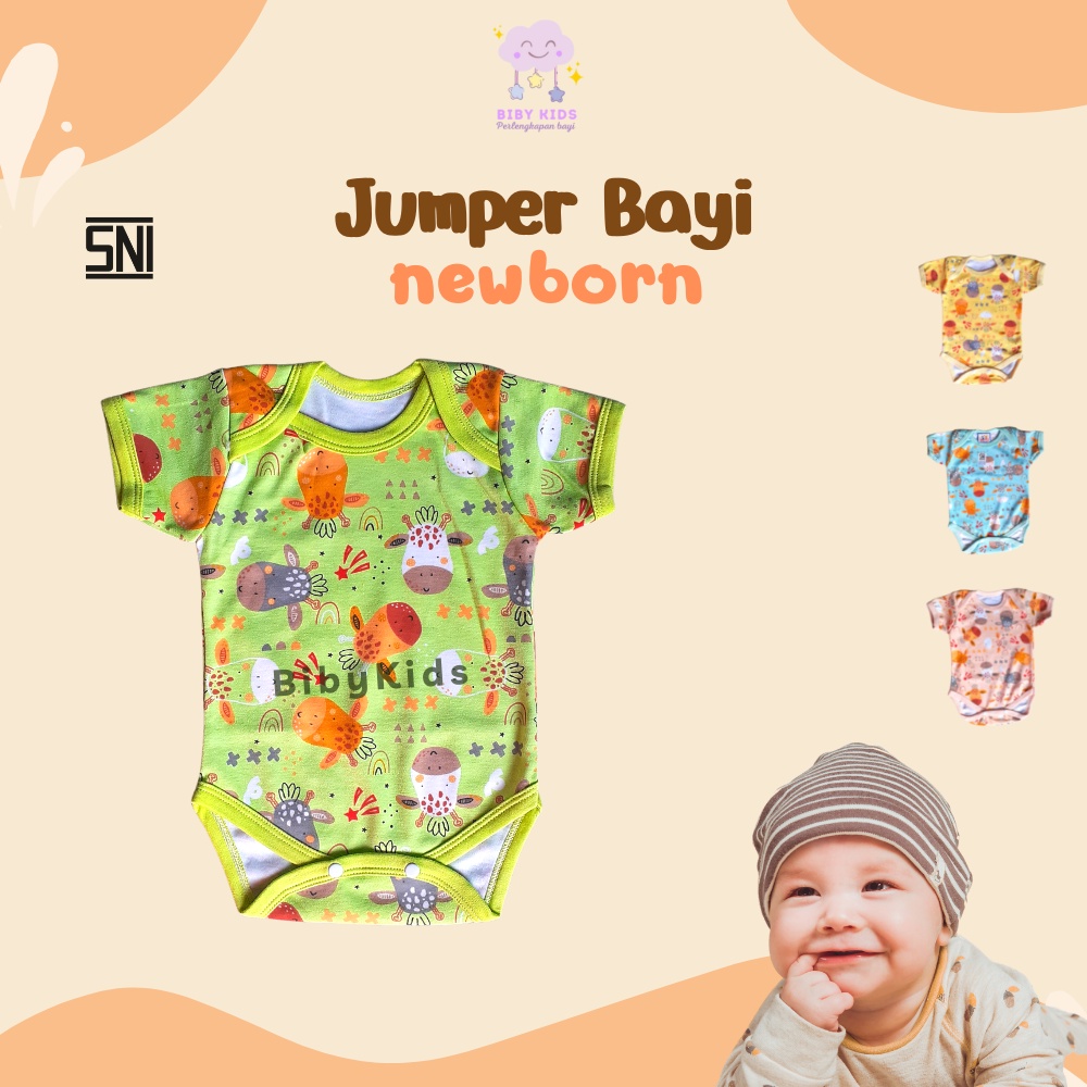 SNI Jumper Bayi Handsop Pendek Laki Perempuan Pendek Lucu Murah Romper Baby Newborn Baru Lahir Baju