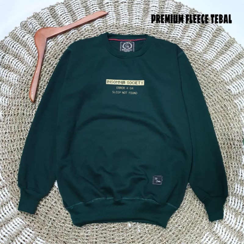 Sweater Pria/Sweater Crewneck Insomnia Hijau/Sweater Crewneck Premium/Sweater Distro Original/Cod