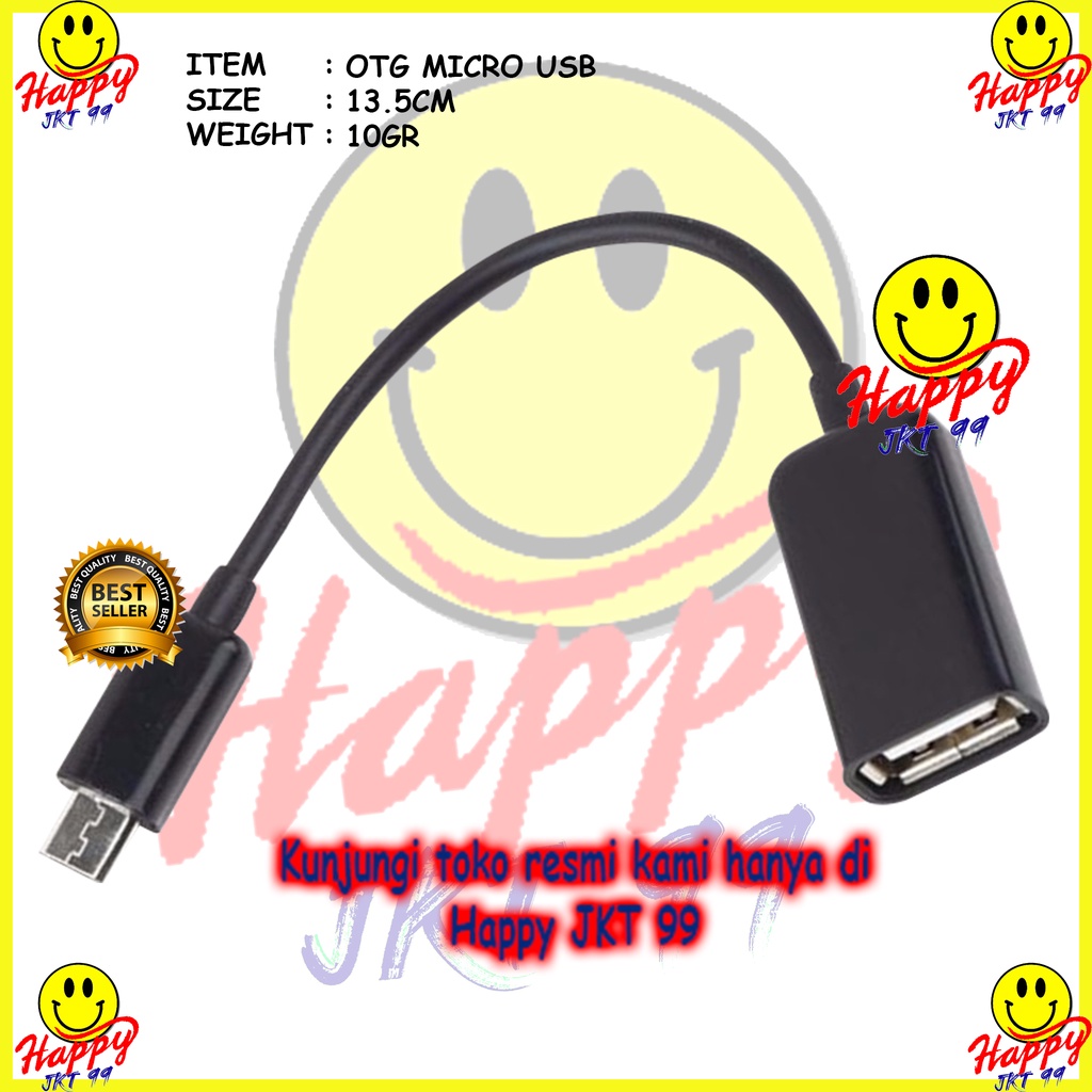 [ HAPPY JKT 99 ] KABEL OTG MICRO USB ORIGINAL