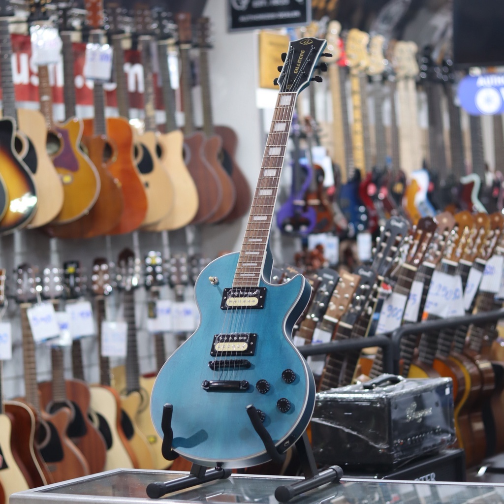 Gillmore GLP02DX BL - Gitar Lespaul GLP-02-BL Blue Les Paul