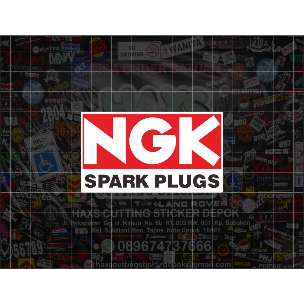 Cutting Sticker NGK Spark Plug Ukuran 7 cm Untuk Motor Mobil