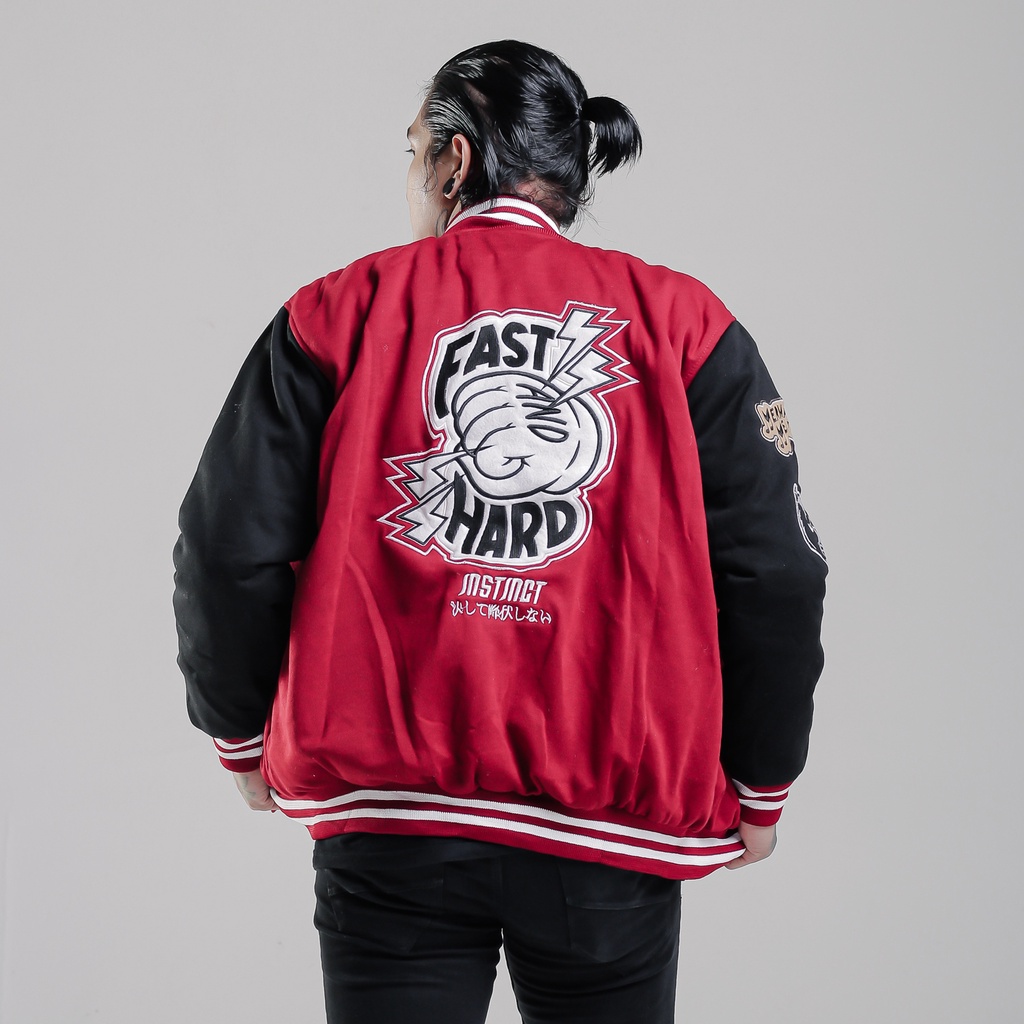 JAKET PRIA - JAKET BASEBALL VARSITY - VARSITY JACKET - JAKET VARSITY INST BASSKET - JAKET BOMBER BASEBALL SUKAJAN