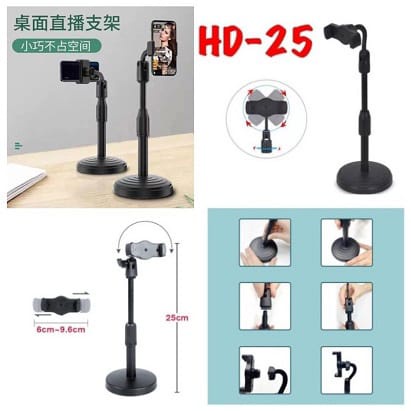 COD Stand Holder HP Handphone Penyangga Broadcasting Putar 360 Desktop