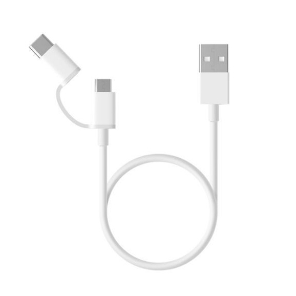 Mi 2in1 USB Cable Micro USB to Type-C 30/100cm