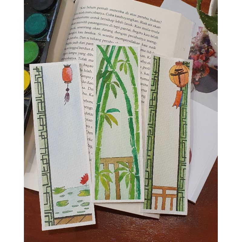 

Pembatas buku/bookmark (isi 3): Windy Evening Series