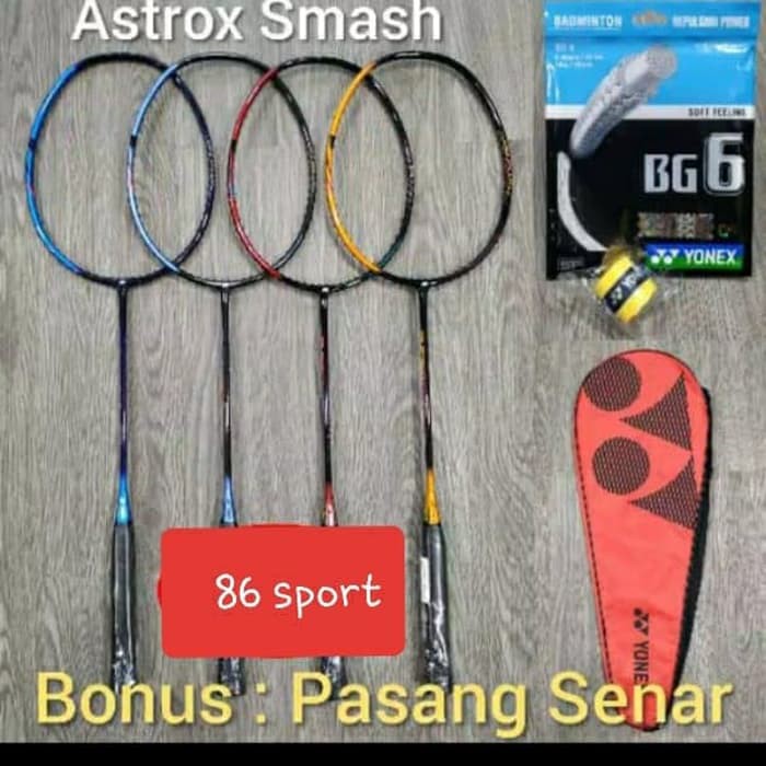 Dijual PROMO 1PAKET RAKET BADMINTON YONEX ASTROX SMASH 73gr Berkualitas