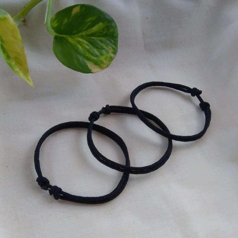 SIMPLE PRUSIK / GELANG PRUSIK GELANG TALI HITAM MERAH POLOS