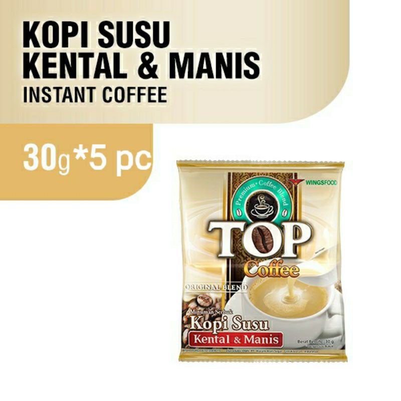 

TOP Coffee Kopi Susu Kental & Manis isi 5 sachet