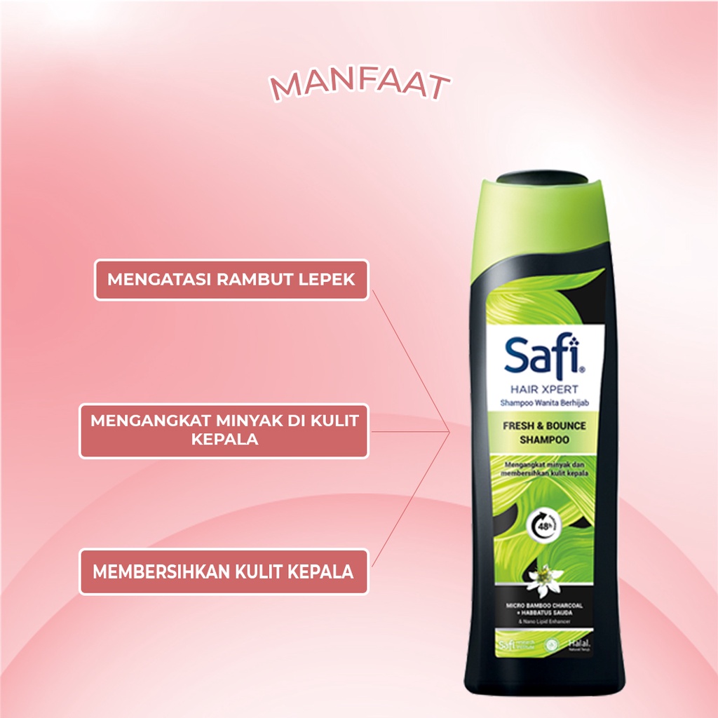 Skinhouseid Safi Hair Xpert Shampoo Habbbatus Sauda Shampo Hijab Anti Ketombe Dan Rontok 160ML