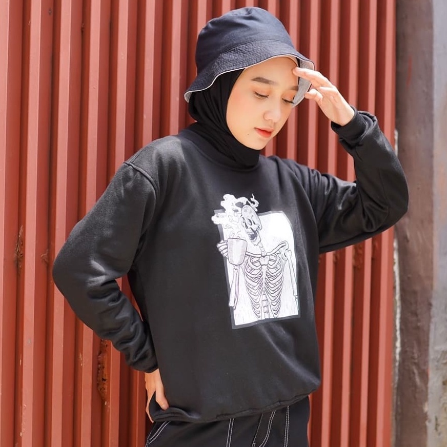 Drinking Skull Sweater - Sweater Hoodie Unisex Terbaru