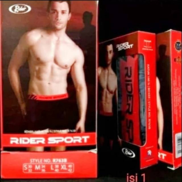 1pcs celana dalam rider sport R 763 B/celana boxer dewasa/ S,M,L,XL